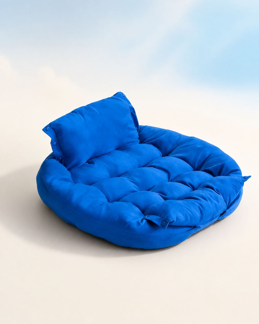 3-in-1 Convertible Plush Dog Bed — front view
