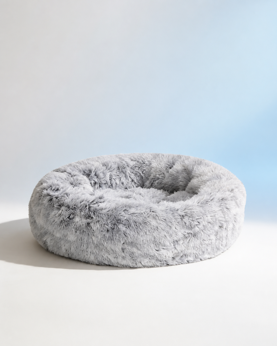 Soft Plush Donut Dog Bed — front view