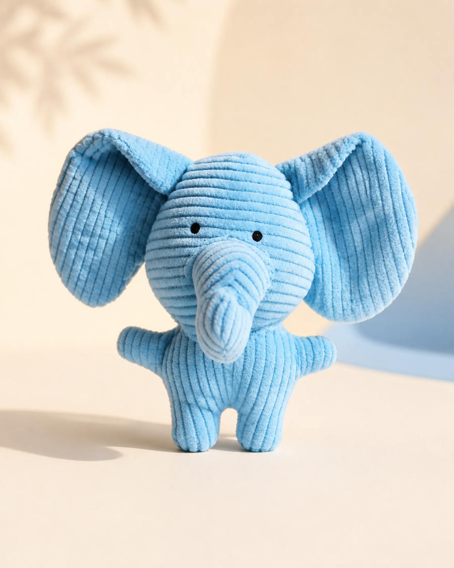Plush Elephant Dog Toy — front view